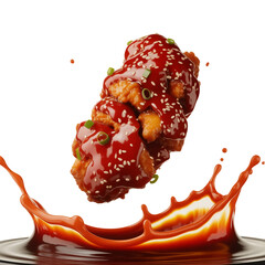  general tso chicken flying splash isolated on white background.png