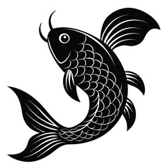 Fototapeta premium elegant-koi-fish vector-illustration-graphic