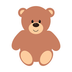 Full Body Teddy Bear Illustration in Sitting Position