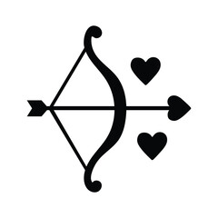 Cupid Arrow with Heart Icon for Love Related Concept