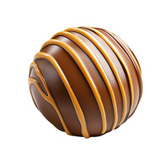 Delicious Chocolate Sphere with Caramel Drizzle on Top