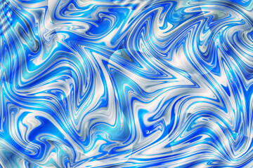 bright blue and white fluid art abstract grainy texture. high contrast liquid marble noise effect. cool and clean fineart look.