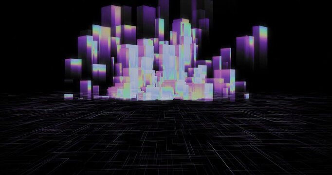 An elegant motion graphics sequence showcasing clean, precise geometric forms in a minimalist style. Perfect for corporate presentations, digital art projects