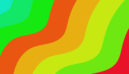 Cool Color Swirls: Abstract Waves of Blue, Green, Purple with Modern Stripes Graphic Illustration Art