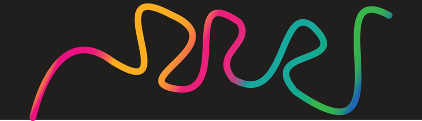 Abstract Colorful Line Art on Black Background Keywords: abstract, art, background, black, blue