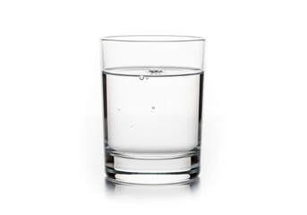 Clear glass of water isolated on white background
