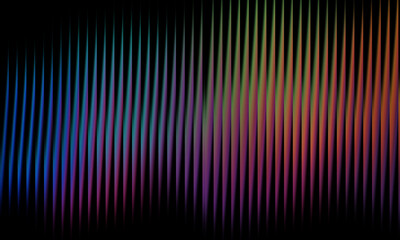 Abstract colorful gradient background with vertical lines, creating a vibrant and dynamic visual effect on black