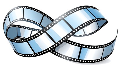 Film reel infinity loop - A symbol of endless cinematic possibilities and creativity.