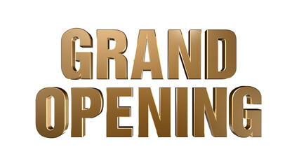 GRAND OPENING 3D GOLDEN TEXT 