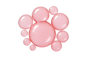 pink balloons isolated on white