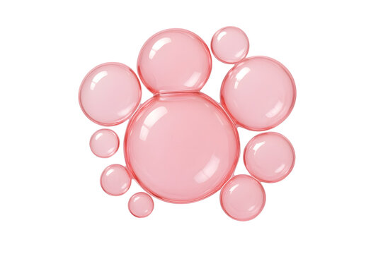 pink balloons isolated on white