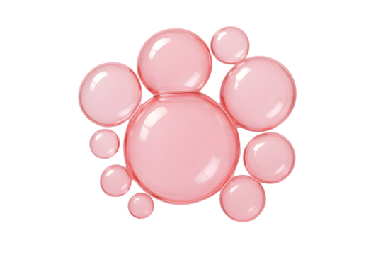 pink balloons isolated on white