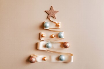 Diy christmas tree ribbon ornament tutorial holiday craft festive idea decor