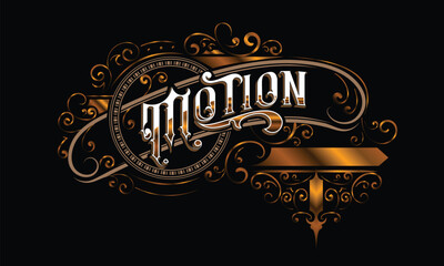 MOTION lettering custom style design
