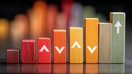 Fototapeta premium Recession signals include declining orders, rising cost inputs, weak liquidity, interest rate hikes, sluggish consumer spend, delayed payables, unstable supply, shrinking margin, cautious growth.