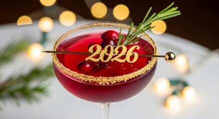 Celebrate 2026 with a festive cranberry cocktail for a vibrant New Year