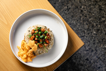 fried rice with salted egg