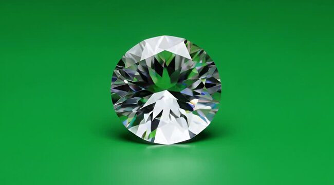 Diamond on green screen