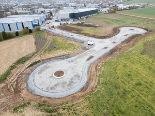 Baustelle für ein neues Industriegebiet