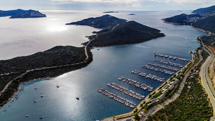 Kaş district of Antalya. Peninsula, marina.