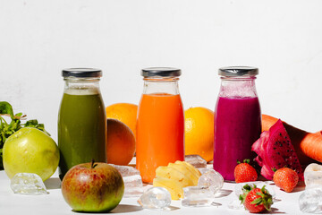 Healty Juice with vegetables and fruits