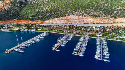 Kaş district of Antalya. Peninsula, marina.