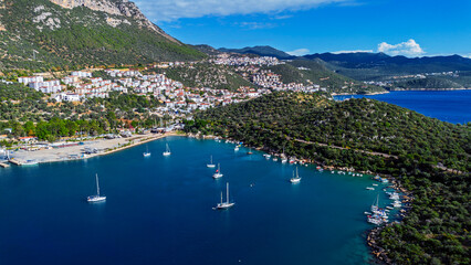 Kaş district of Antalya. Peninsula, marina.