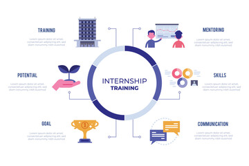 Infographic showing analytics, data visualization, and growth metrics in colorful layout