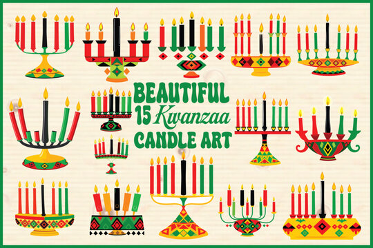Kwanzaa candles celebrate African heritage holidays