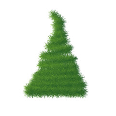 Empty Christmas tree isolated vector design