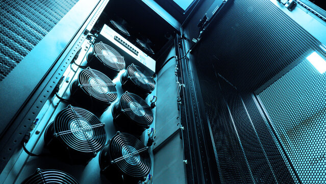 Cooling Fans Inside Data Center Equipment