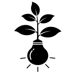 Green Idea Icon for Sustainable Growth and Innovation
