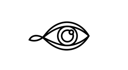 Minimalist Eye Illustration: A Symbol of Vision and Clarity.
