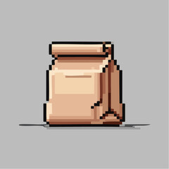 Pixel Art Paper Lunch Bag – Retro Food Item Sprite