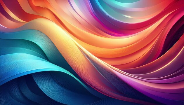 ethereal ribbon waves abstract background with vibrant colors and smooth flowing shapes
