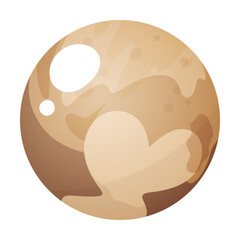 かわいい冥王星のイラスト