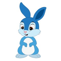 Rabbit cartoon characters with white background 