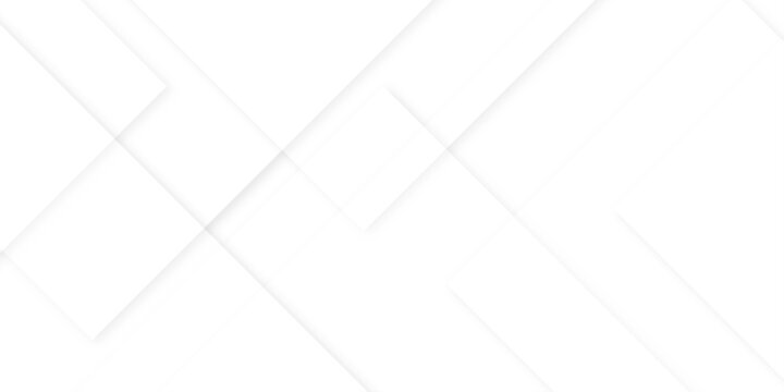 white and grey background. space design concept. white transparent material in triangle and squares shapes. white background with lines, abstract tech banner design,