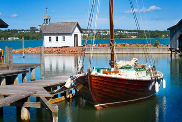 Mariner Chapel hidden in a Maritime Quarter in Mariehamn, Aland Islands, Finland