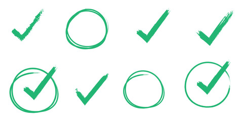 yes and no buttons. Green yes and red no buttons with checkmark and cross icons