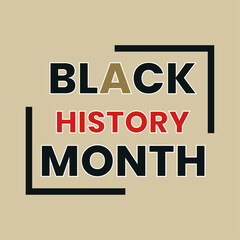 Black History Month Poster Design, Bold Typography and Modern Minimalist Style.
