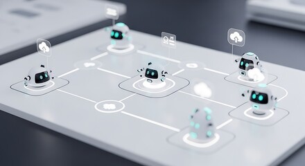 Smart Productivity Dashboard Concept with AI Workflow and Cloud Integration System