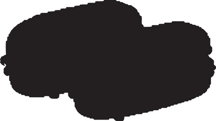 Silhouette of a classic motorcycle with detailed outline isolated on white