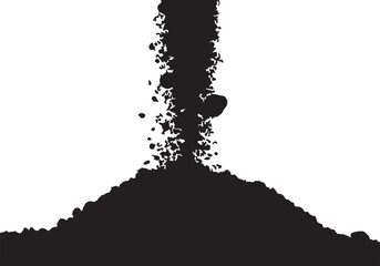 Falling Soil Silhouette A Graphic Illustration of Earth and Ground
