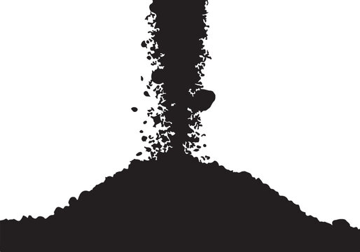 Falling Soil Silhouette A Graphic Illustration of Earth and Ground