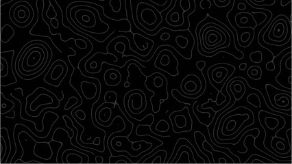 Enigmatic abstract contour line art creating a seamless digital pattern with a sophisticated dark aesthetic