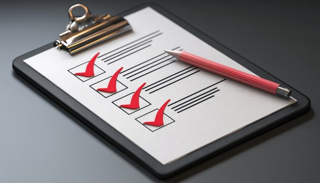 Illustration Of A Compliance Graphic Depicting A Person Holding A Clipboard And Marking Tick Marks To Signify Adherence To Guidelines.