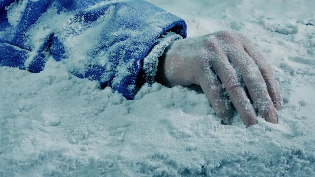 Arm In The Snow, Accident, Avalanche Scene