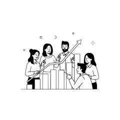 team, business, growth, success, analysis, collaboration, progress, development, achievement, planning, strategy, graph, chart, bar, arrow, data, statistics, report, project, startup, company, corpora