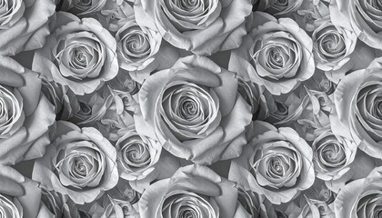 Monochrome Rose Garden - A Floral Tapestry in Black and White.